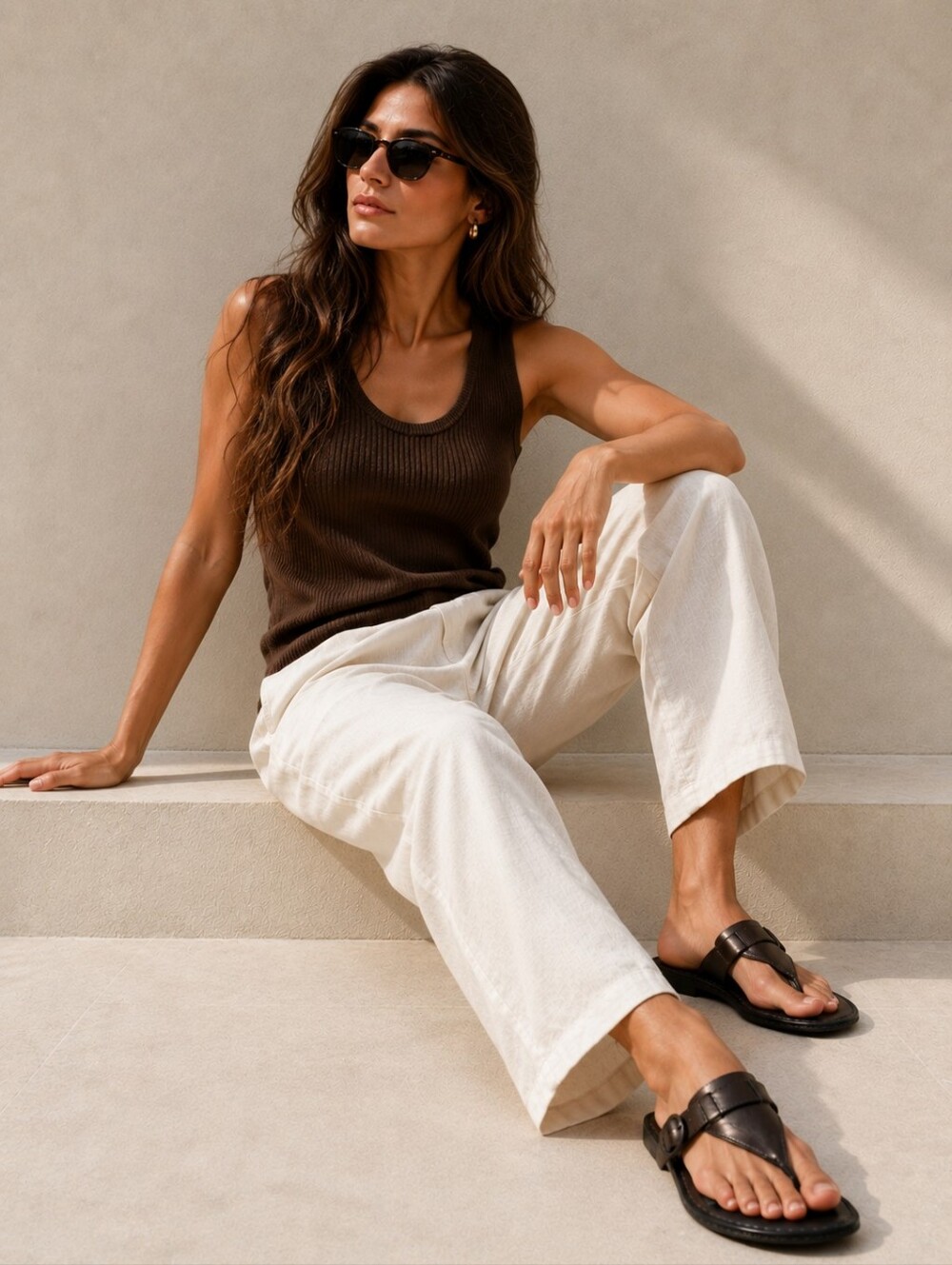 Born Metallic Charcoal Thong Sandals